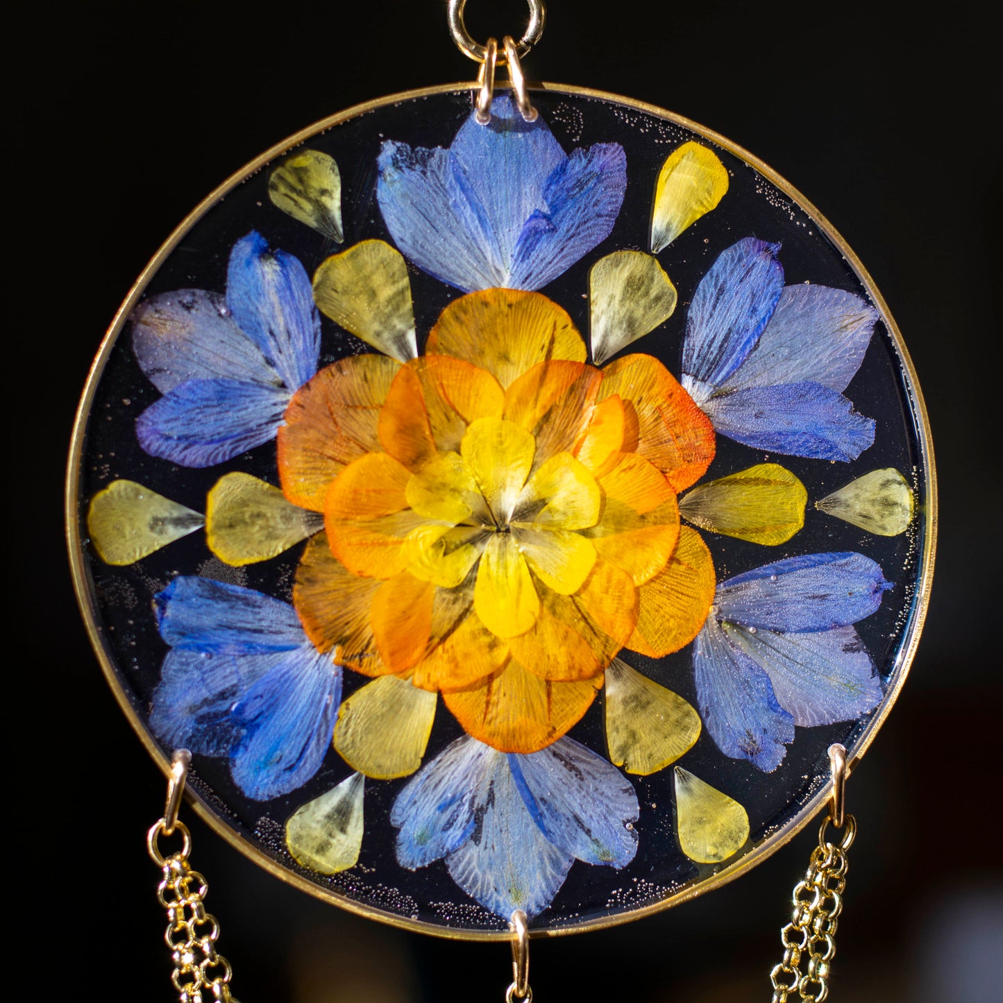 Sun Catcher - 4" Beaded Delphinium & Ranunculus