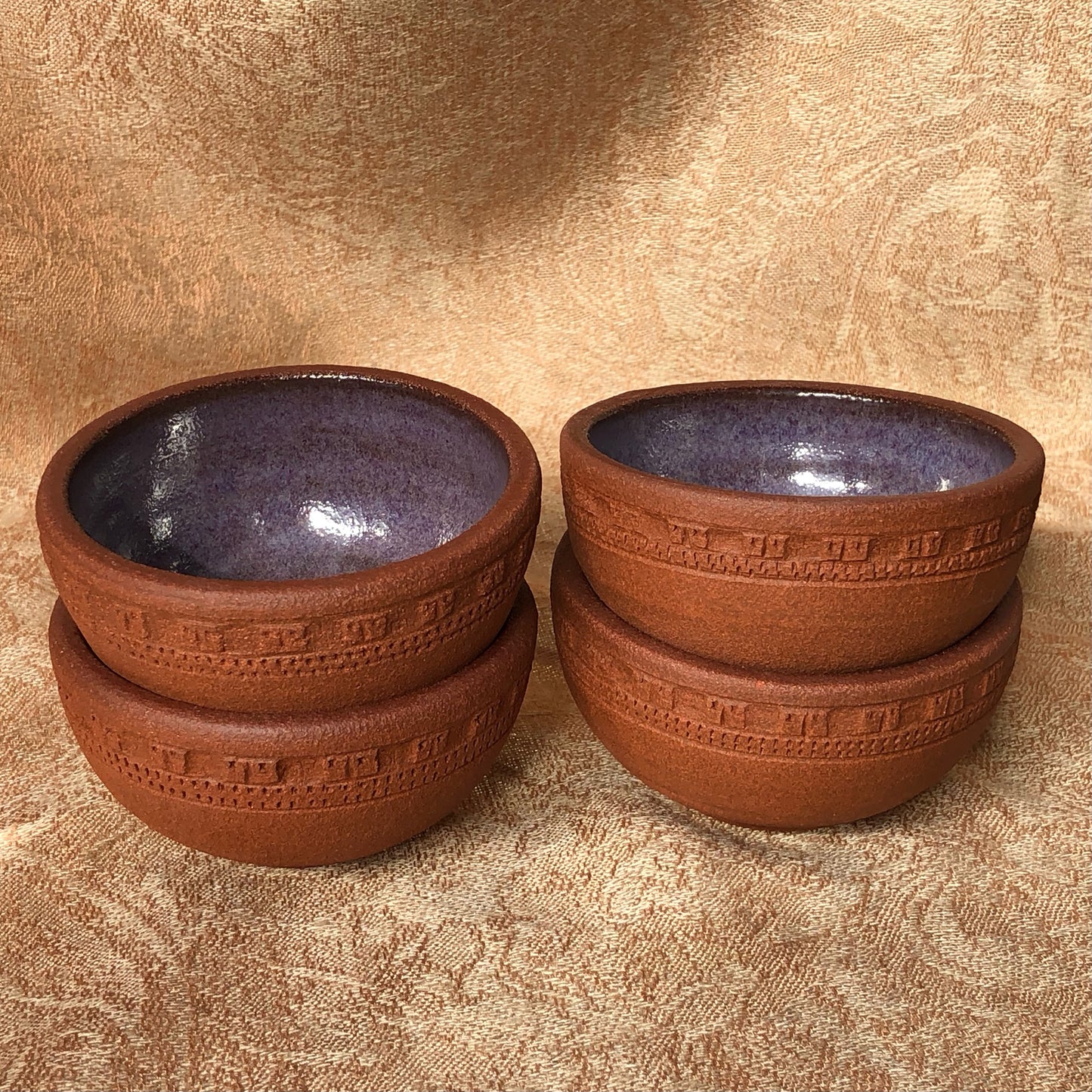 Carved Red Clay Tea Set