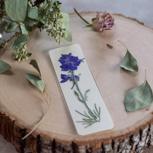 Larkspur Bookmark #1 - Medium