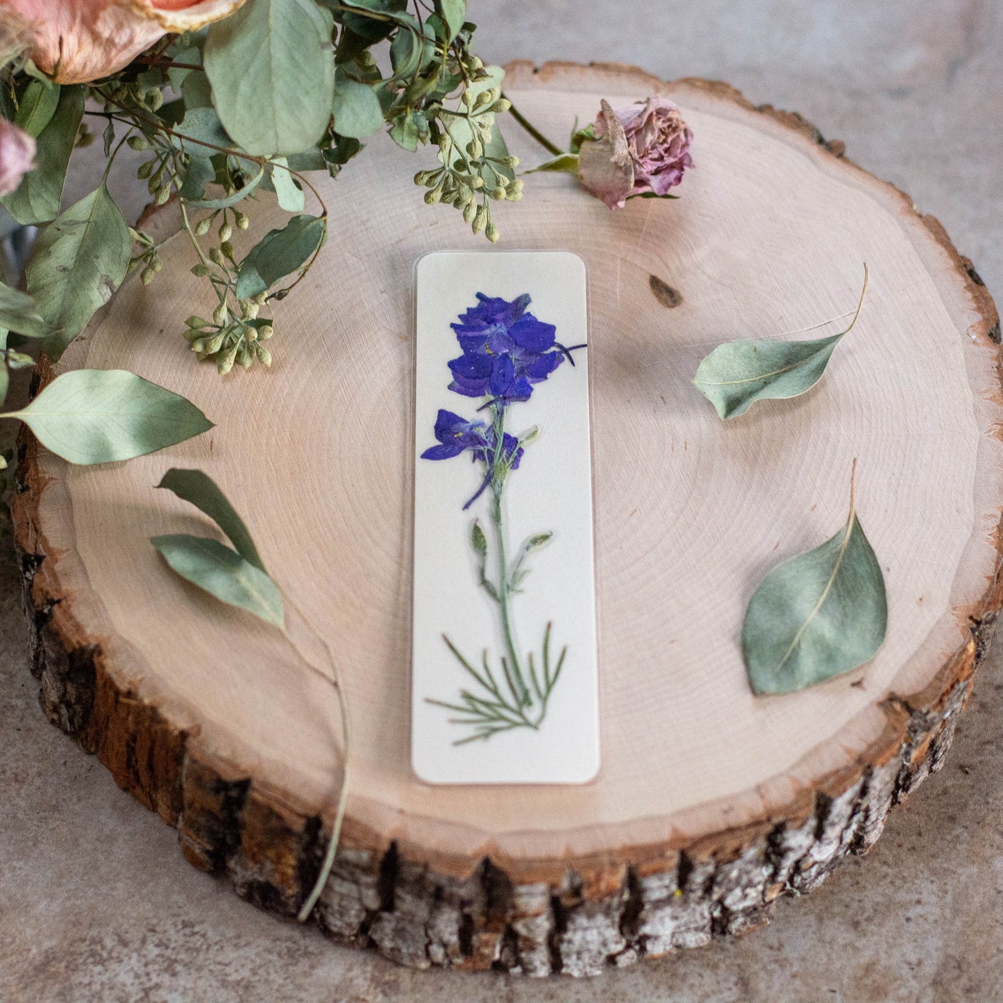 Larkspur Bookmark #1 - Medium