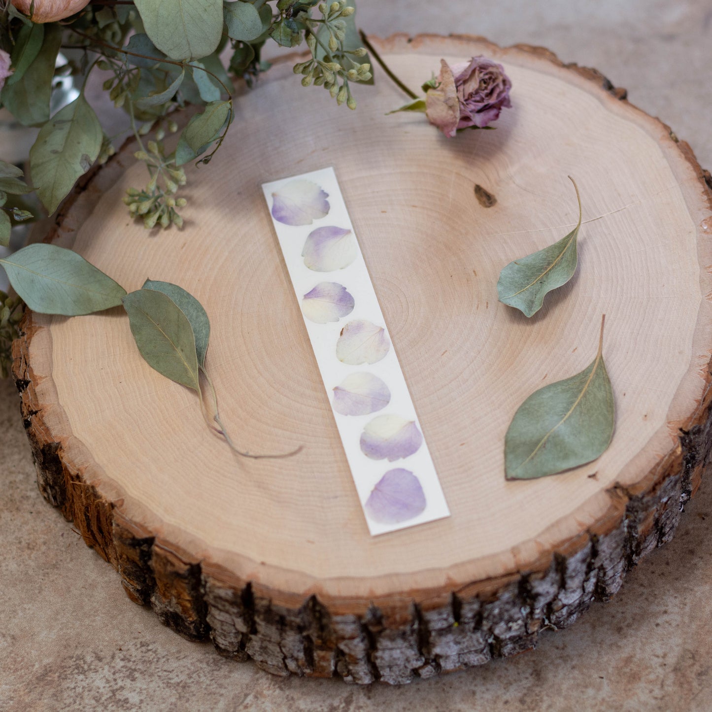 Purple Hydrangea Petal Bookmark - Small