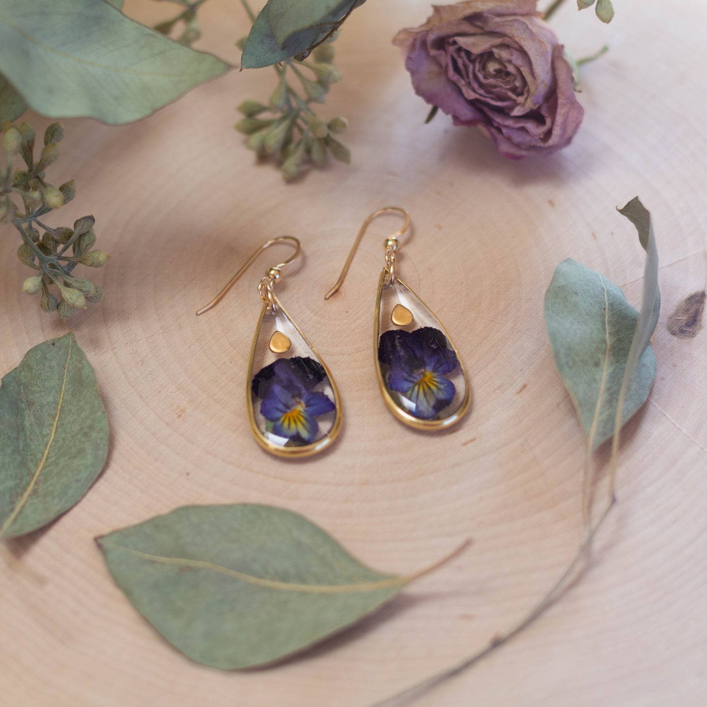 Viola Teardrop Earrings