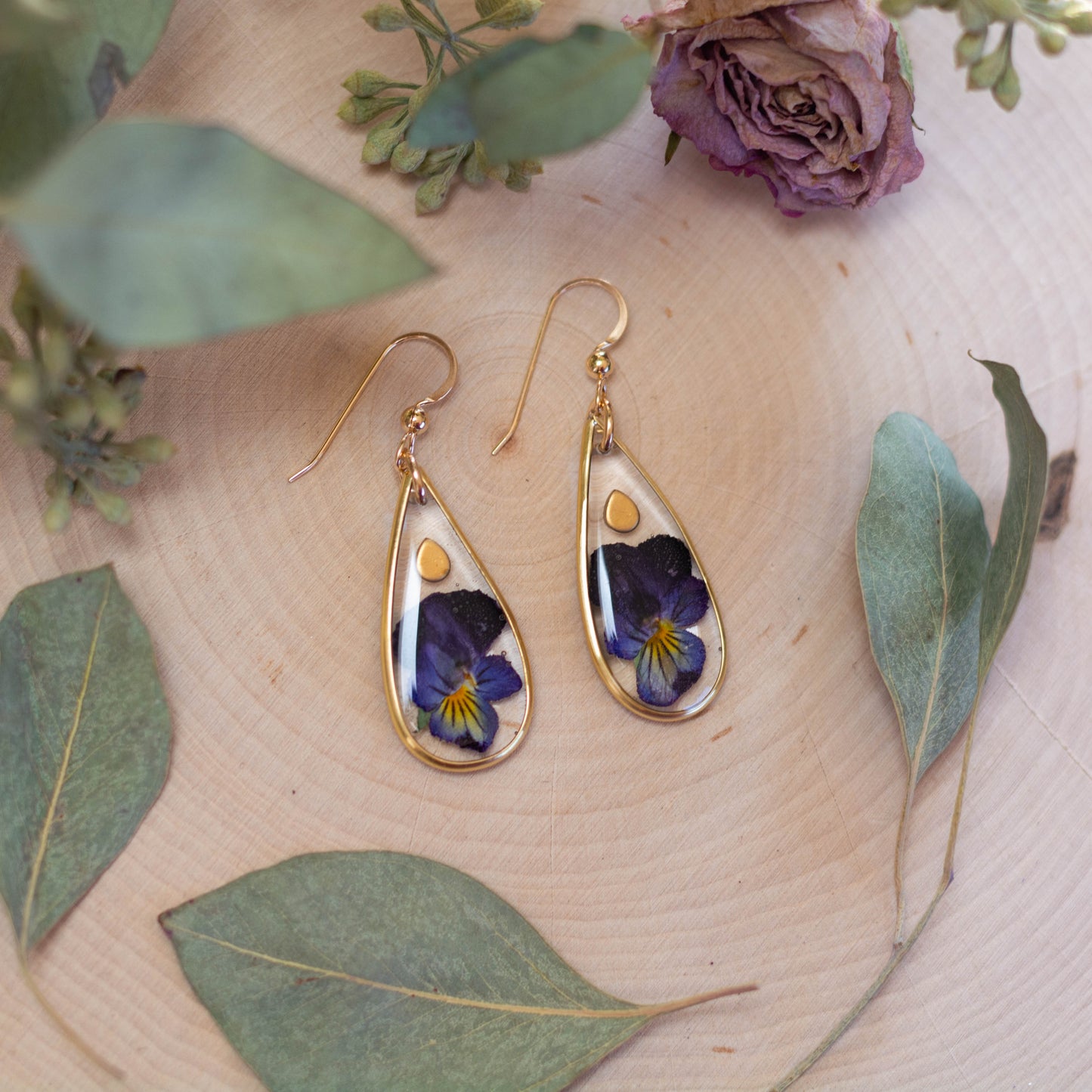 Viola Teardrop Earrings