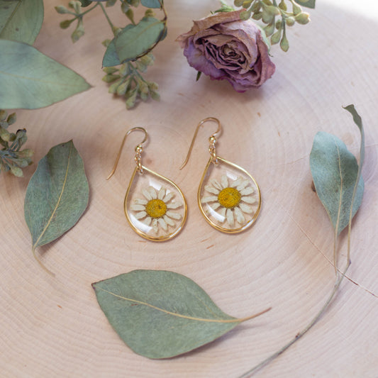 Chamomile Earrings - Teardrop