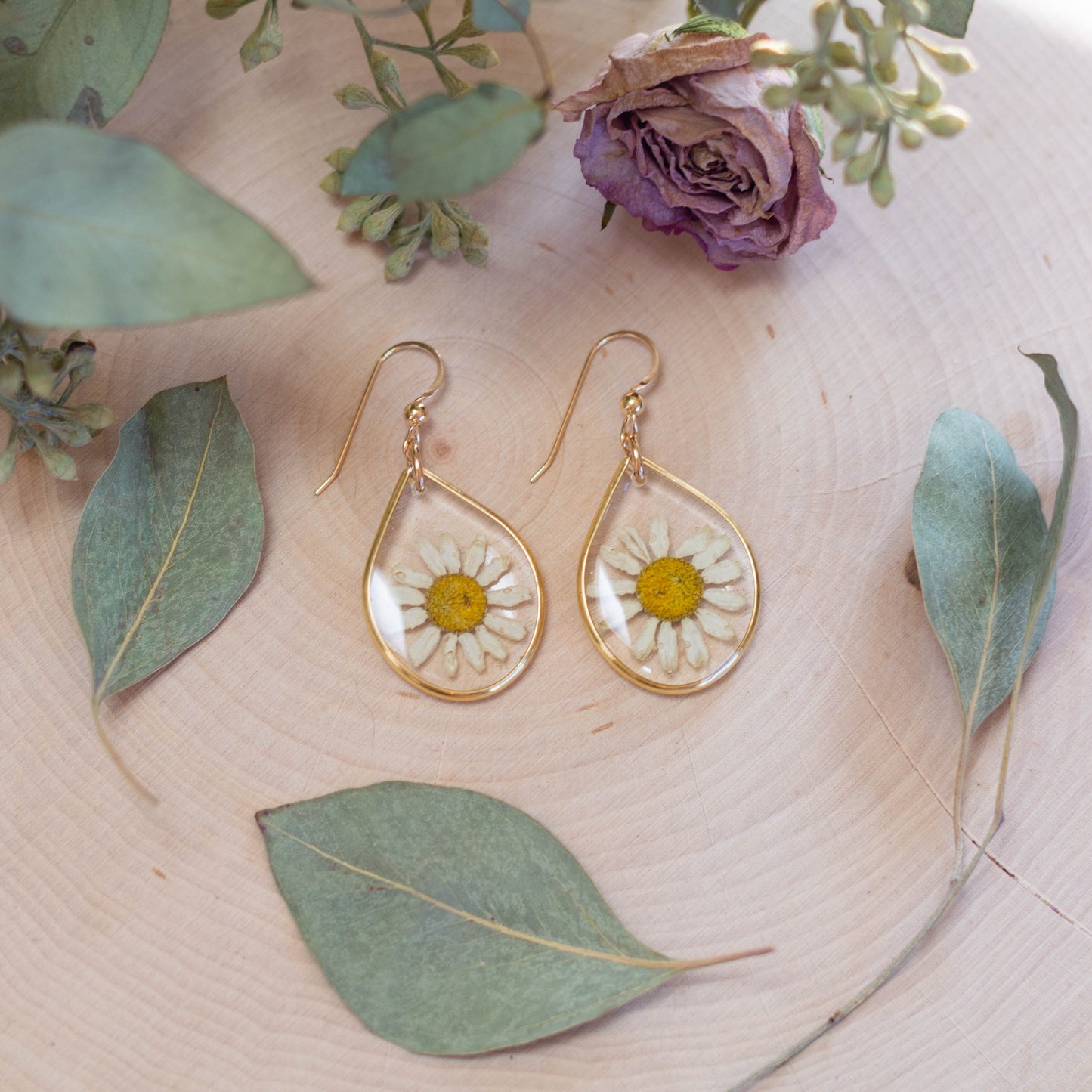 Chamomile Earrings - Teardrop