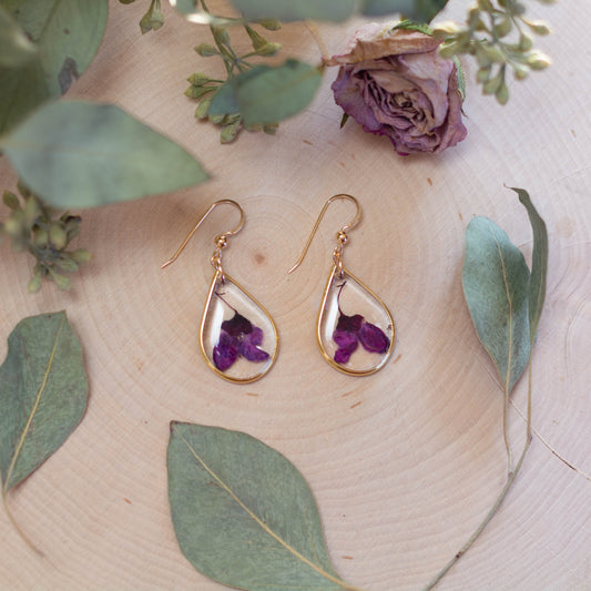 Redbud Tree Flower Earrings