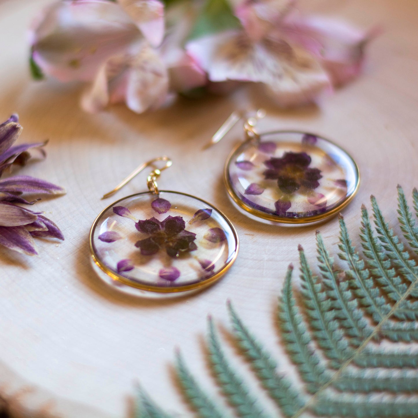 Kalanchoe Earrings - Gold