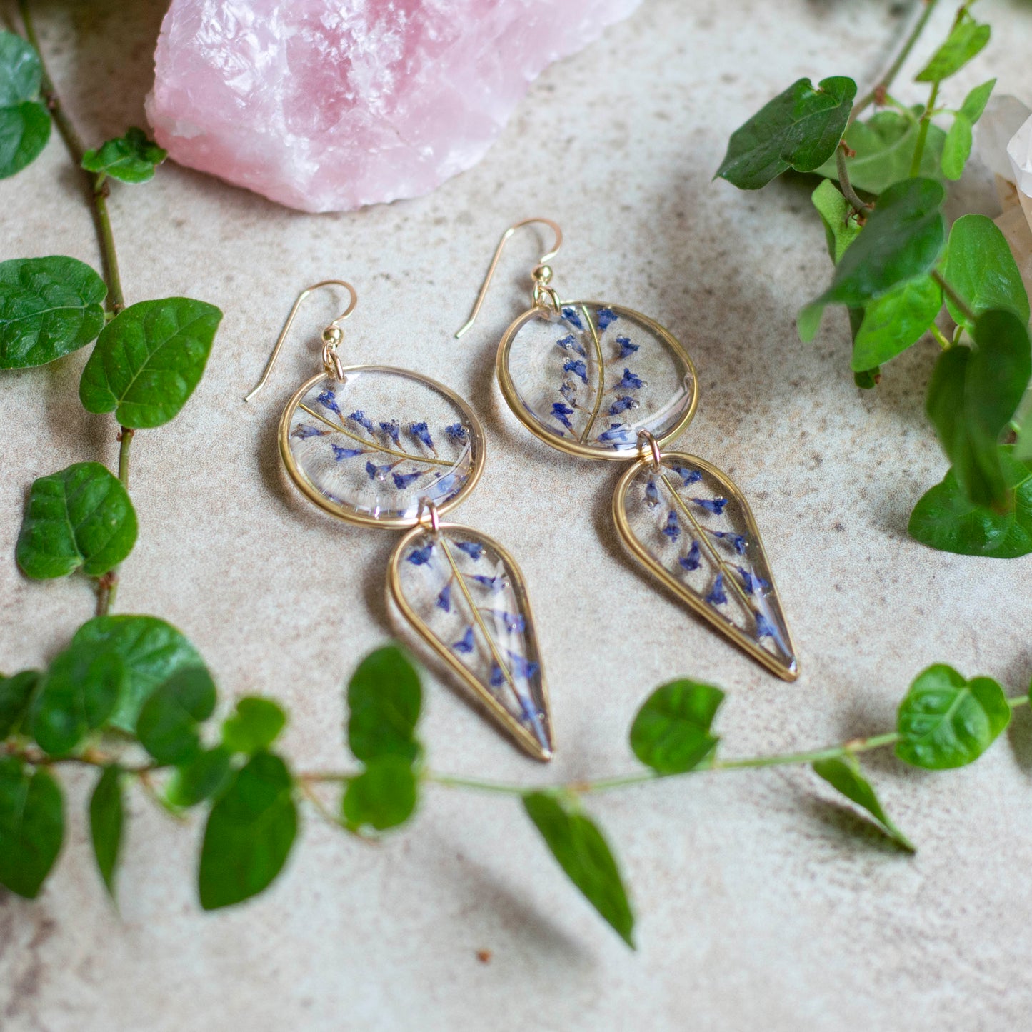 Lavender 2-Tiered Earrings