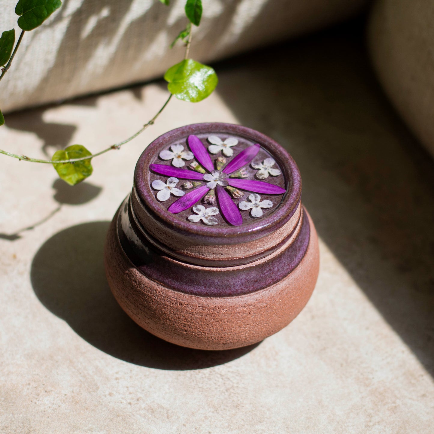 Botanical Jar - Clay Alchemy Studio Collab - Purple