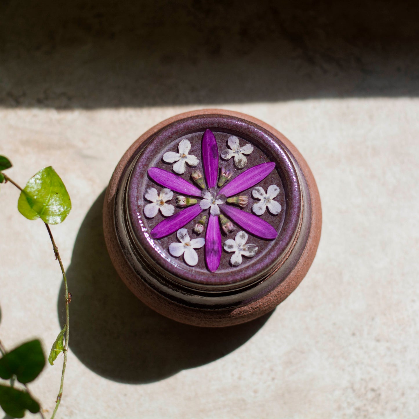Botanical Jar - Clay Alchemy Studio Collab - Purple