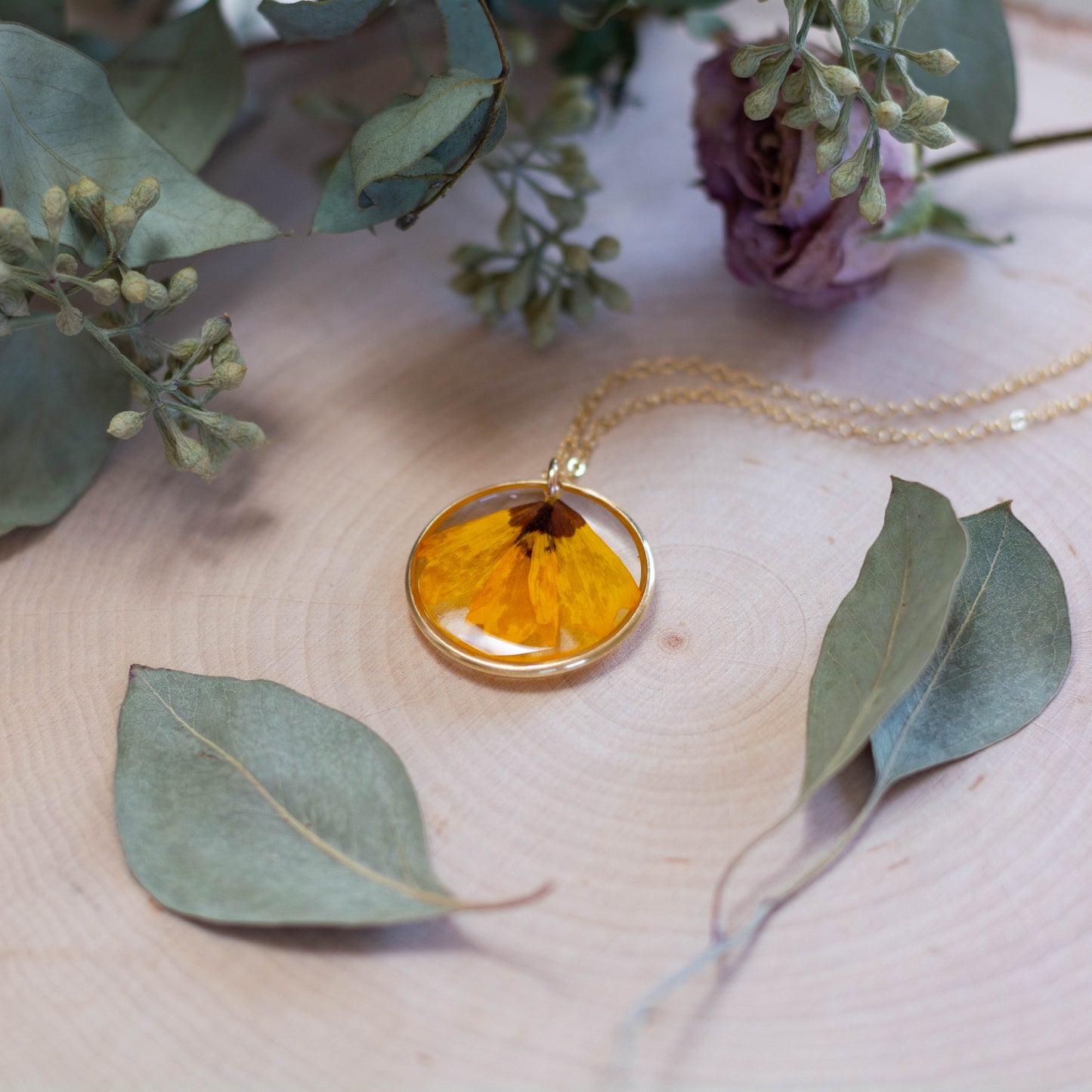 Golden Crownbeard Necklace