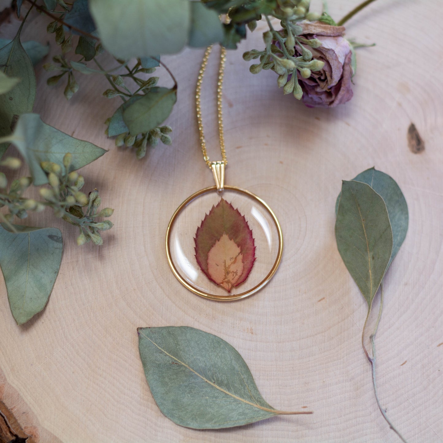 Rose Leaf Necklace