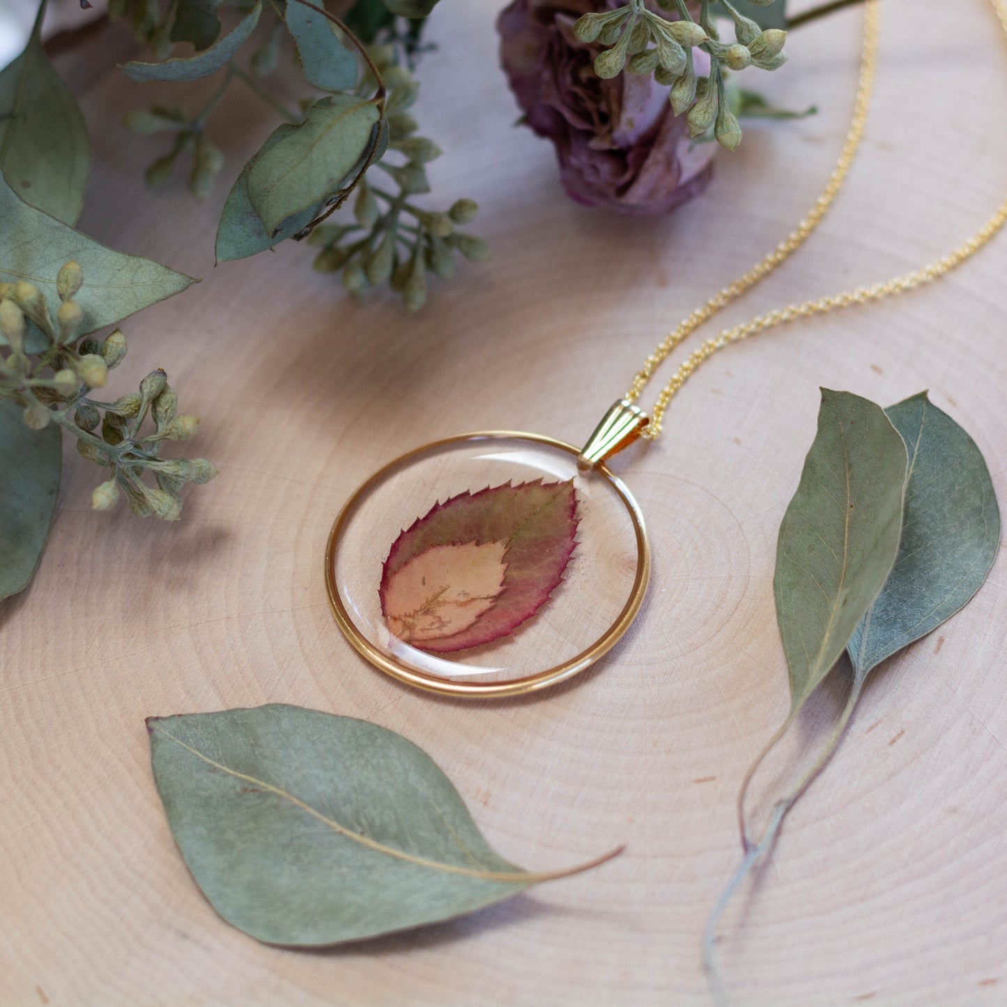 Rose Leaf Necklace