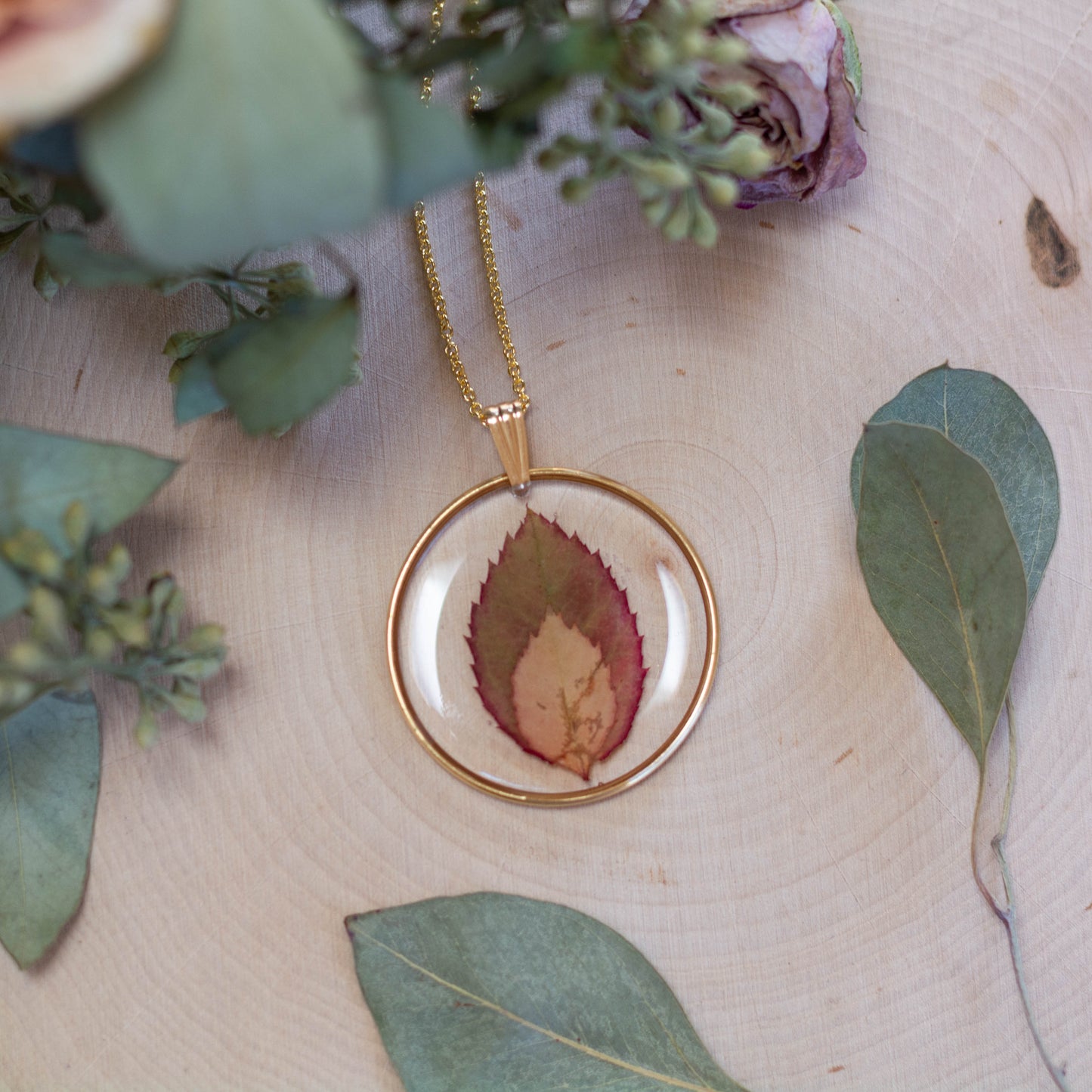 Rose Leaf Necklace