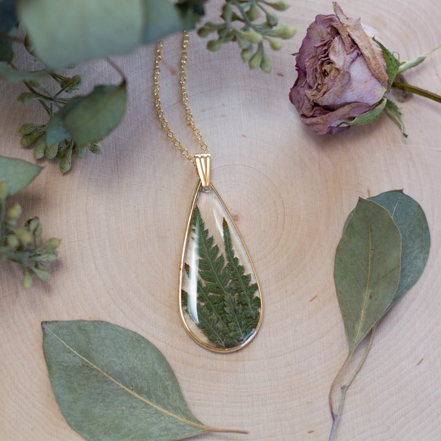 Fern Necklace - Teardrop