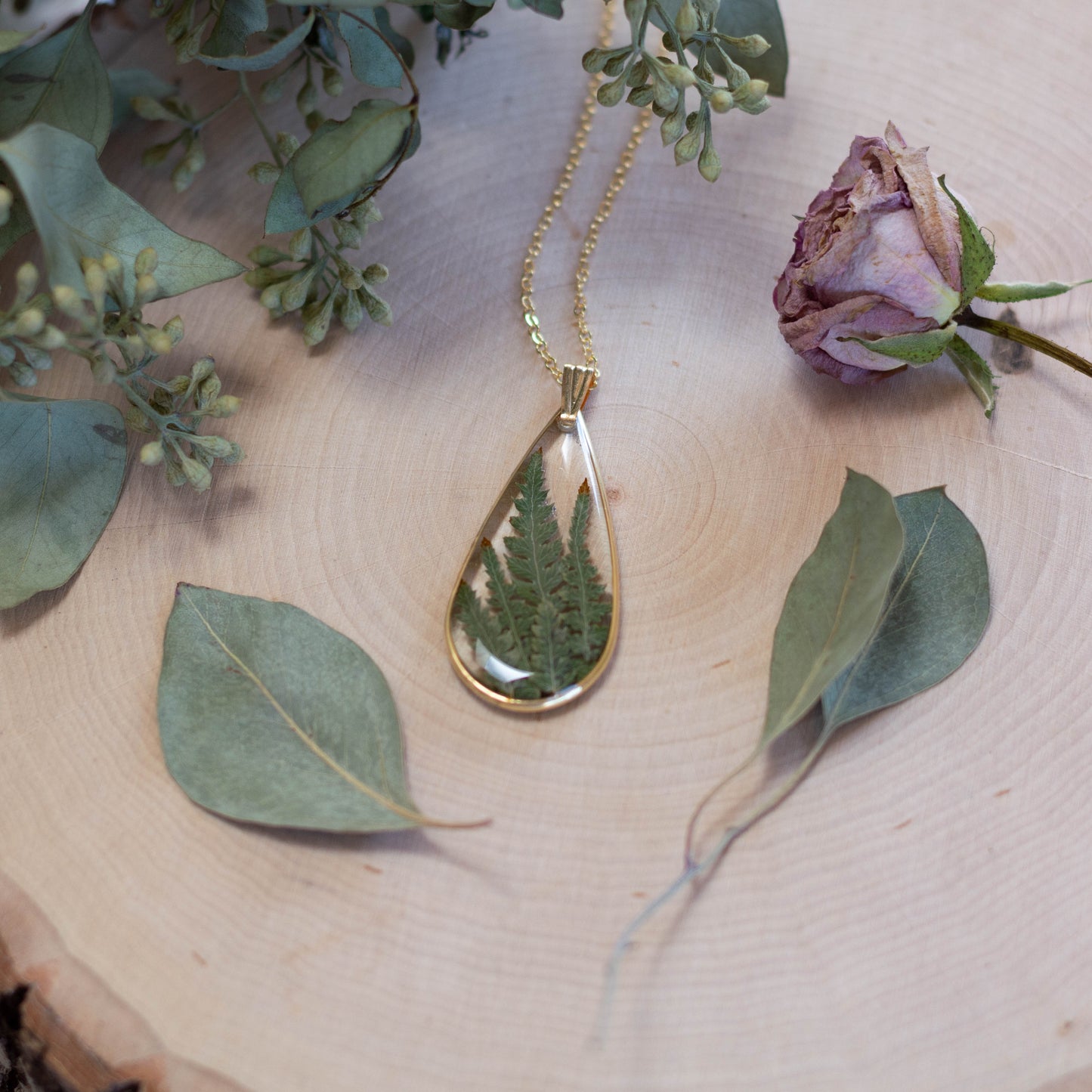 Fern Necklace - Teardrop