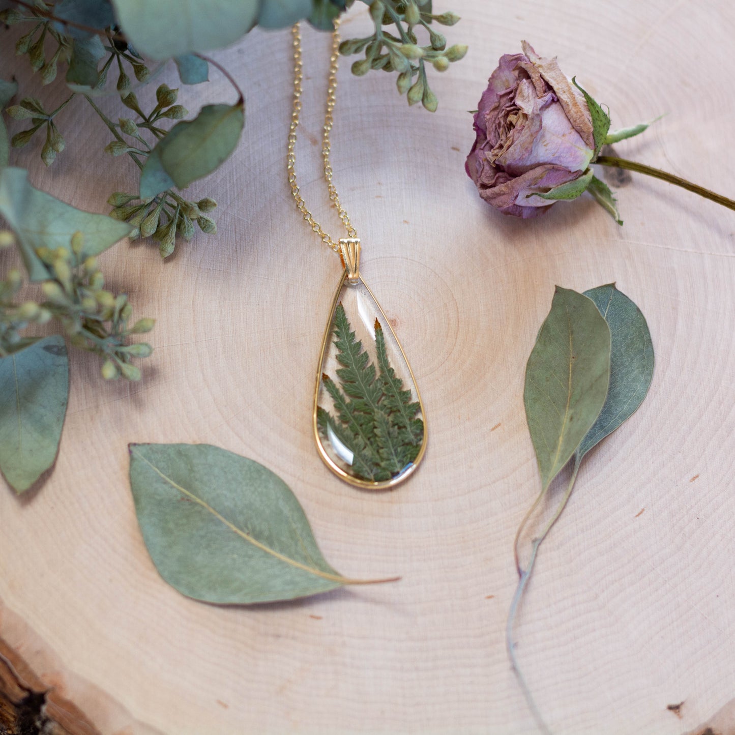 Fern Necklace - Teardrop