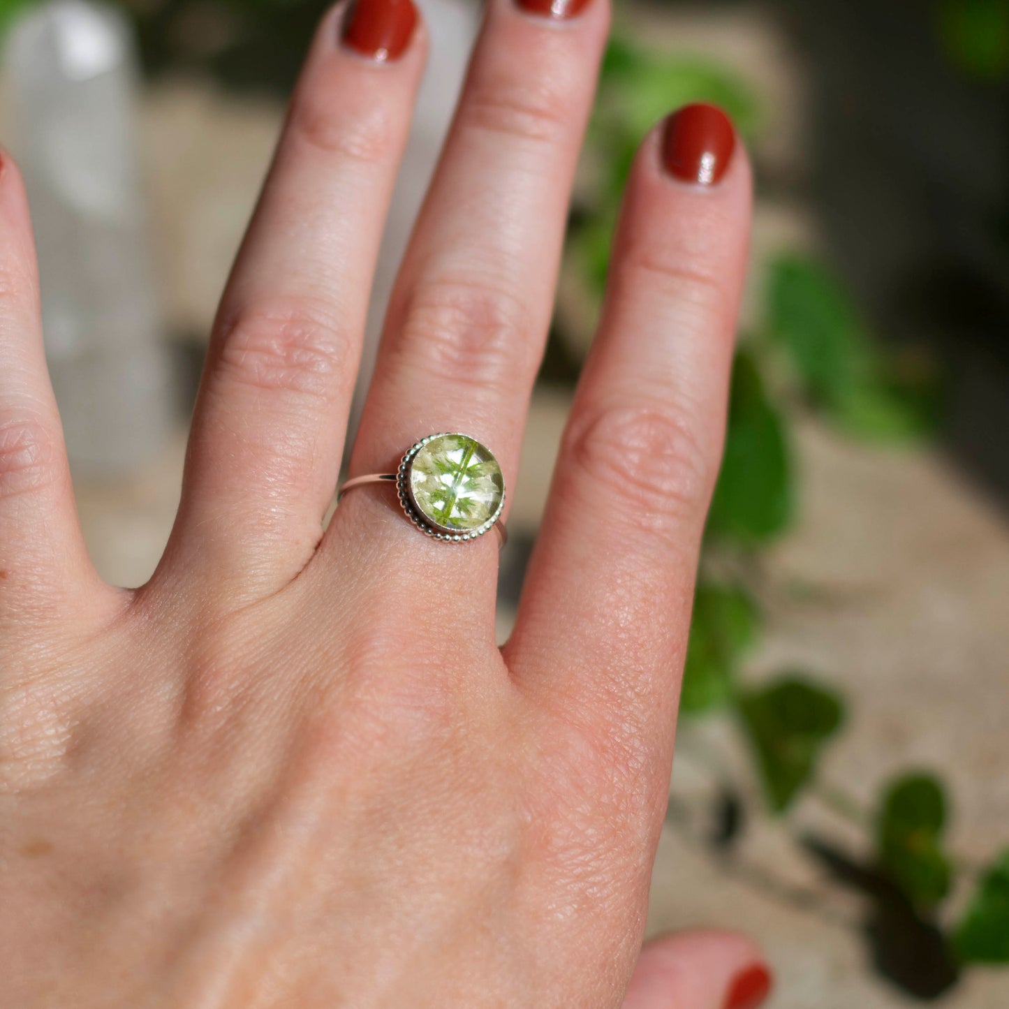 White Sweet Clover Ring - Size 7