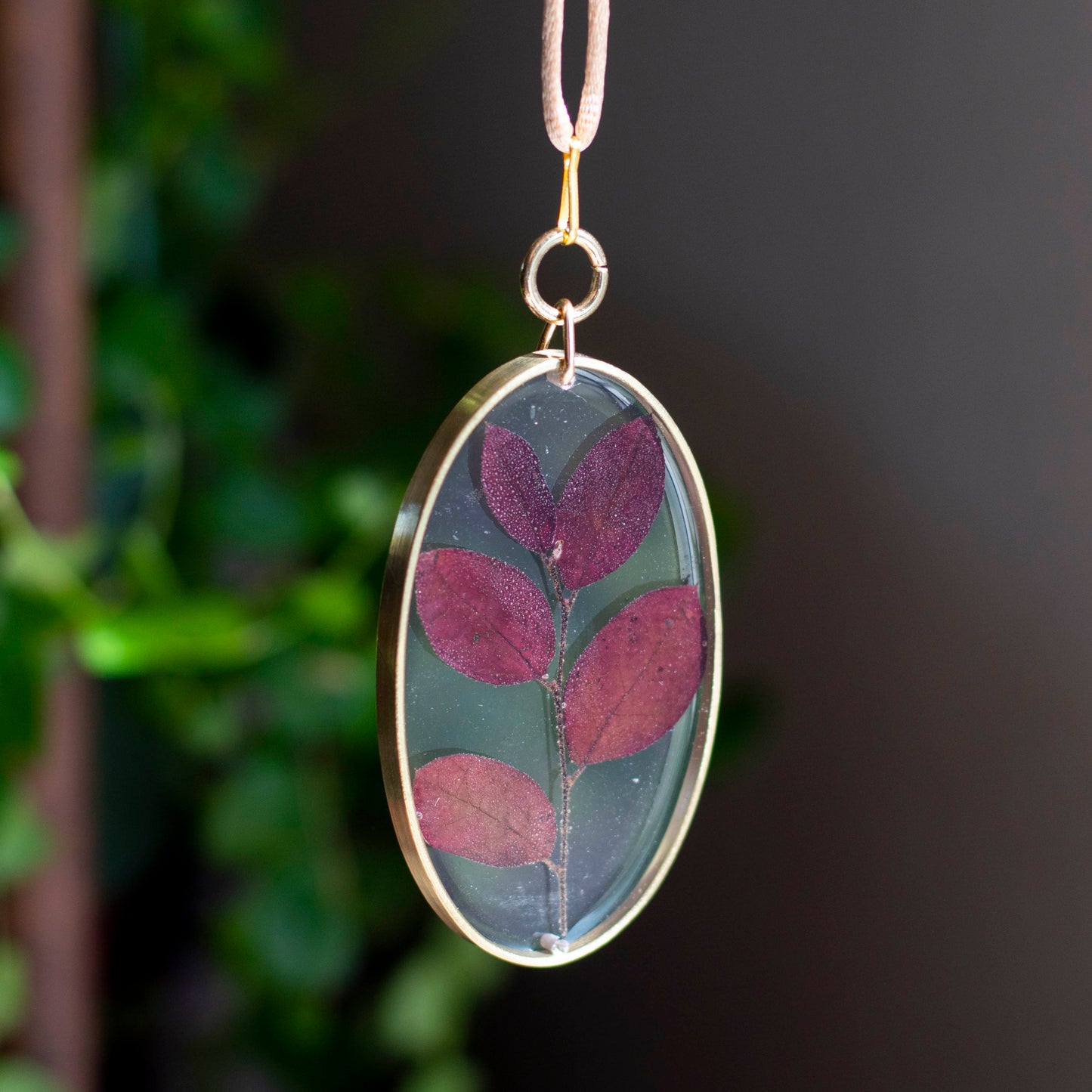 Sun Catcher - 3" Red Leaves